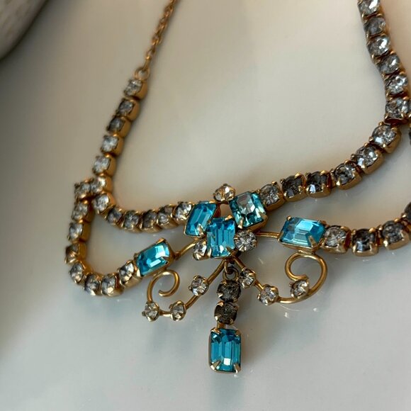VINTAGE RHINESTONE NECKLACE - Picture 4 of 7